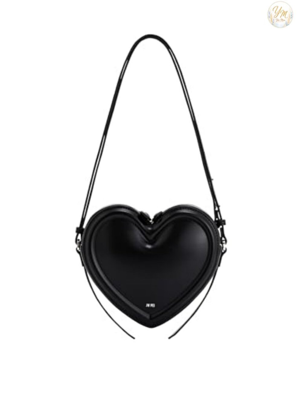 Vegan Leather Heart Shoulder Bag Adjustable Strap